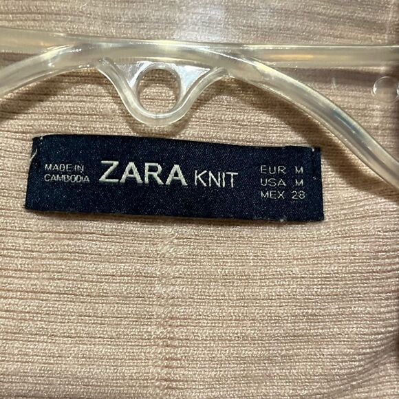 Zara Knit Cream Open Front Cardigan - Picture 4 of 7